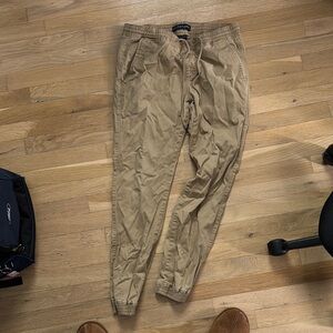 U.S. Polo Assn. Tan Joggers with Elastic Cuffs